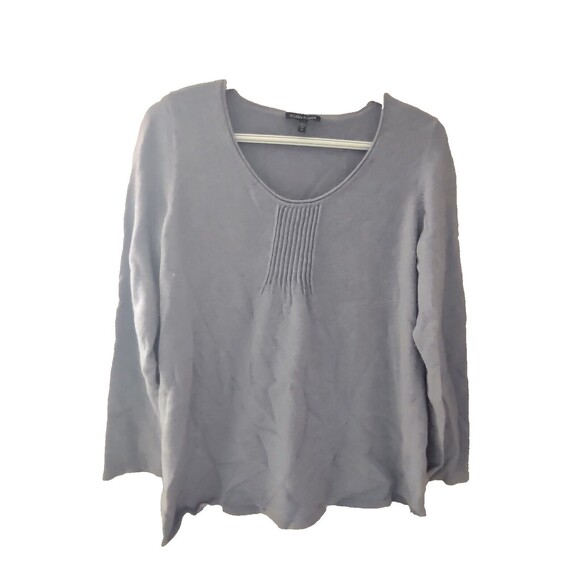 Eileen Fisher Sweaters - Eileen Fisher Purple Wool Angora Cashmere Sweater Long Sleeve Pullover Size M